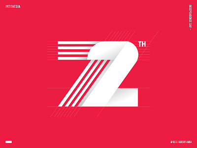 Dirgahayu Indonesia 72Th | Red Edition 72th day design independence indonesia logo