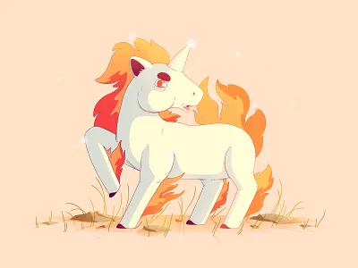 Rapidash | #78 78 gaming illustration nintendo pokemon rapidash