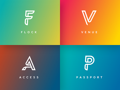 WIP logo concepts gradient logo loop shadow stroke