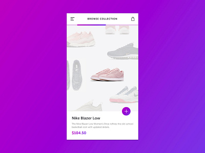 E-Commerce card cart design e commerce interface menu mobile nike ui user