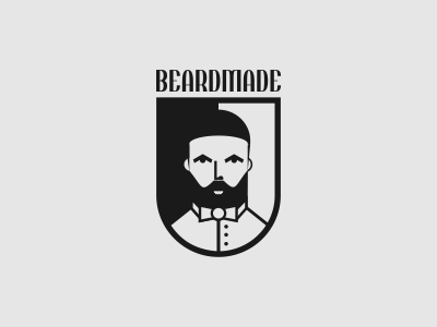 Beardmade concept design flat icon logo logotype minimalist