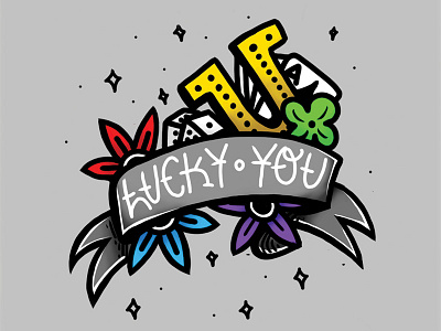 Lucky YOU! art color design goodluck illustration lucky vector you