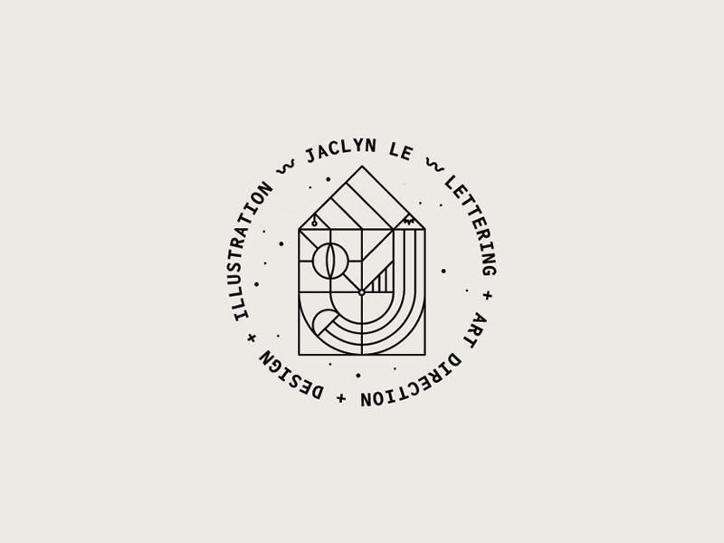 New Studio brand cat eye house icon j nib paintbrush pencil studio