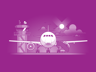 Airplane airline airplane aviation dreamy flat icon phone vector wowair