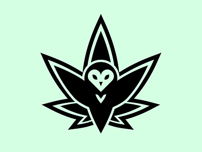 Weed Owl (Wowl?) Logo animal badge branding emblem heart icon logo marijuana mark owl symbol weed