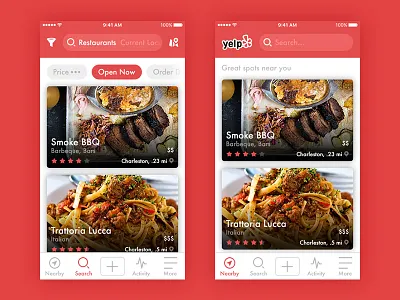 Yelp App app iphone mobile ui ux yelp