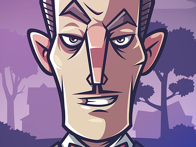 Mafia_3 character funny game illustration mafia vector