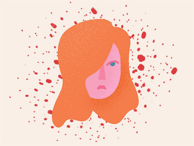 Emotions Series: Anger anger character emoji emotions girl illustration minimal portrait texture