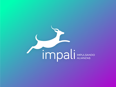 Impali Logo Design animal app branding deer gradient graphic design impala impali ios app jump visual identity