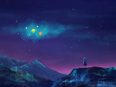 Cosmos astro cosmos design digital galaxy illustration painting planets space stars