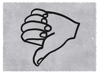 nope dislike hand icon illustration ink loose no nope protest thumbs down