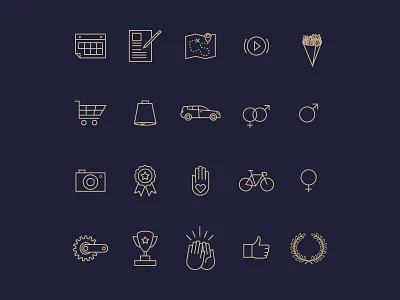 Icons bike icons
