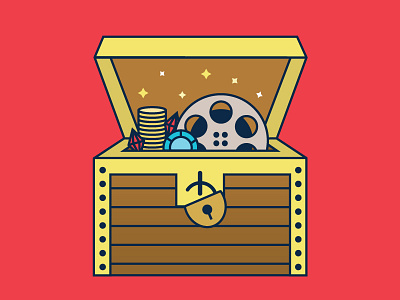 Film is a treasure! coins film gem illustration illustrator reel theater treasure