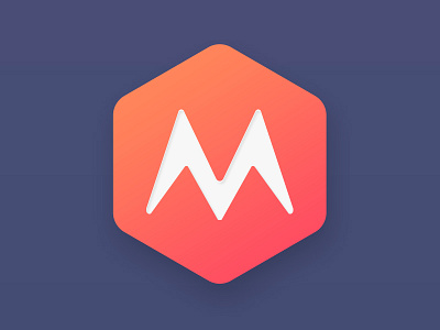 Modologo gradient icon logo logo reject m web