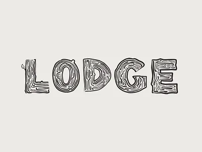 LODGE Work in Progress branding identity lettering logotype vector wip