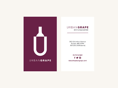 Urban Grape Business Cards branding business cards logo print design wine