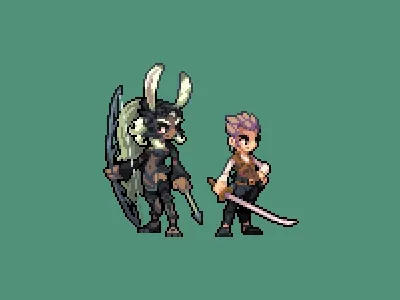 The Sky Pirate Duo dev game game dev gaming illustration pixel art