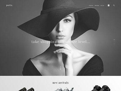 Porto. architecture beauty design digital fashion homepage interaction interface landing page template