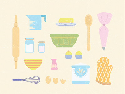 Baking baking cooking illustration kitchen tools