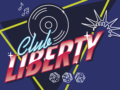 Club Liberty casino club dance event branding