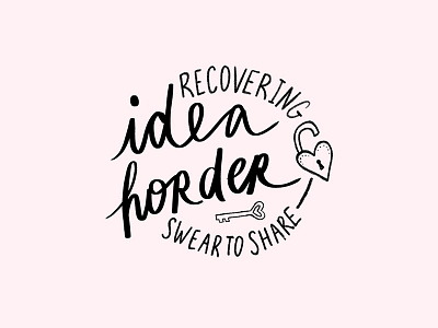 Idea Horder | Pin Concept Sketch illustration lettering pin design