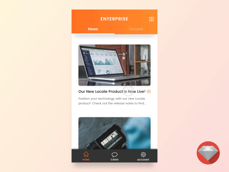 Enterprise Product Mobile App animation b2b connectivity enterprise flinto gif mobile networking principle ui wifi wireless