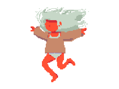 Falling animation pixel art