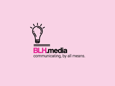 BLH media communication consulting firm firm light light bulb media pink