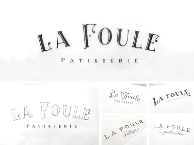 La Foule Patisserie sketches bakery blackboard branding branding agency french la foule logo logo design patisserie sketch tuscan
