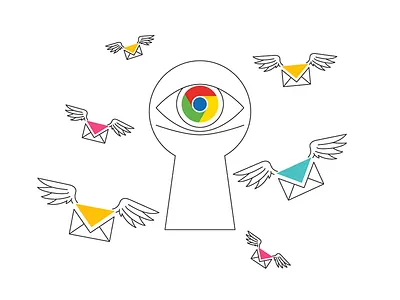 Gmail is watching advertising display email eye fly gmail google keyhole mail spy watch wings