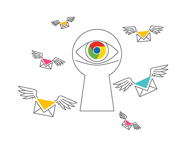 Gmail is watching advertising display email eye fly gmail google keyhole mail spy watch wings