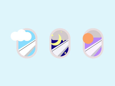 plane windows abstract flat illustration plane vector