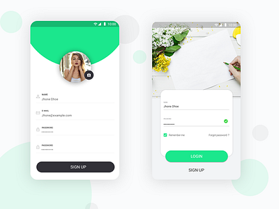 Login & Sign up App ui kit app design kit login materail mobile sign ui up