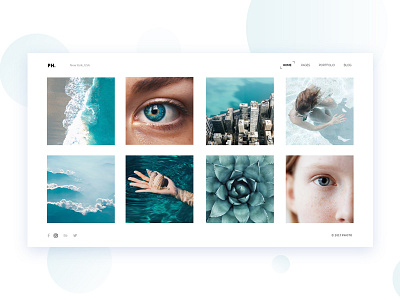 Portfolio Page clean creative flat light minimal modern photography portfolio simple web design website