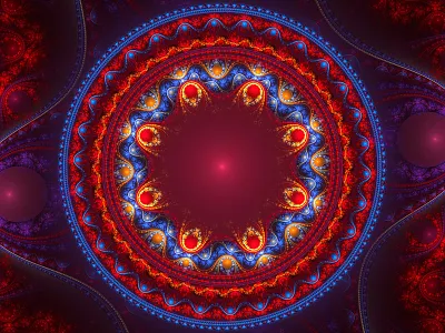 Casino's dome abstract artwork colorful design fractal graphic