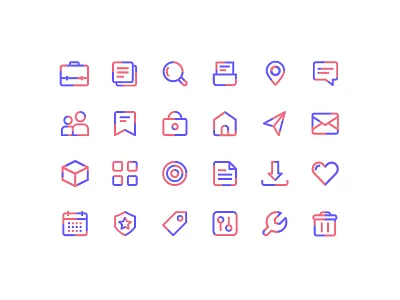 Icon Set clean flat icon iconset simple stroke