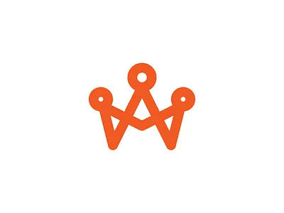 A / Family crown family icon logo mark simple