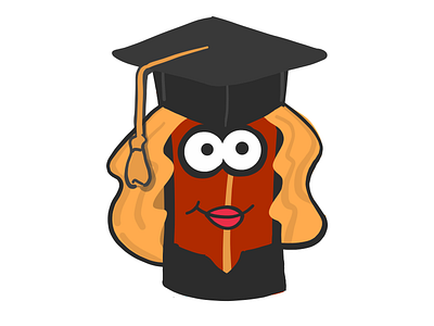 Female Student Bacon emoji female graduate mister bacon stickers student