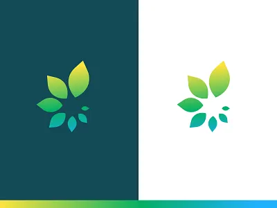 Healthcare Logo - Option 4 brand branding colorful gradient health healthcare icon iconography leaves logo natural