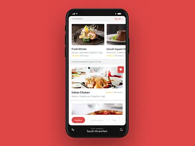iPhone 8 - Food App Mockup foodapp foodie ios iphone iphone8 minimal mockup new