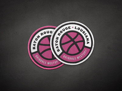 Dribbble Meetup Patches baton rouge dribbble louisiana meetup patch