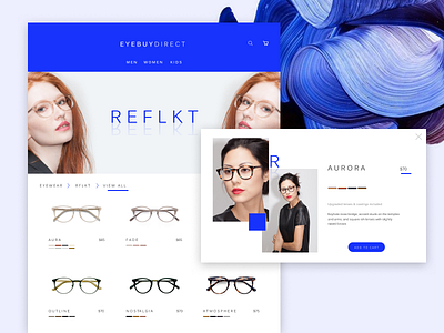 RFLKT e-commerce landing e commerce ui ui design