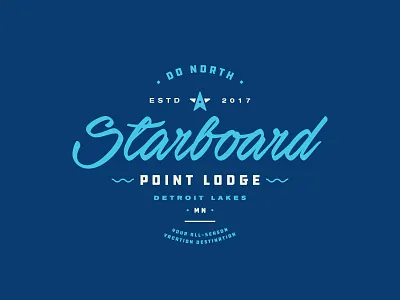 Starboard badge blue brand typography