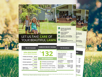 Lawncare Flyers graphic design indesign print design