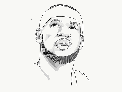 Bron basic bw drawing lebron line simple sketch