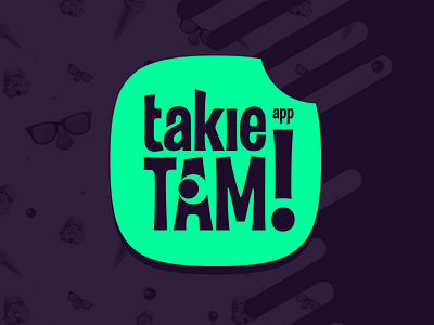 takie tam app logo app fun green just like logotype that