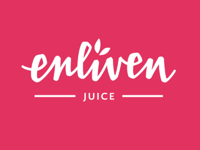 Custom Logotype for Enliven Juice adobe illustrator food hand lettering packaging