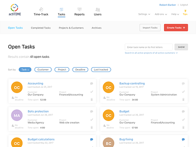 Managing tasks software interface design experience hours interface managing software tasks ui user ux web working