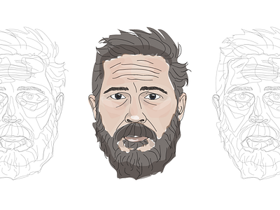 Hardy beard face man minimal profile tom hardy