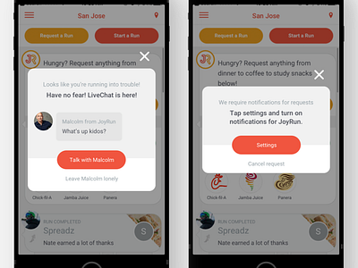 Alert Messages alert ios joyrun notification popover uiux designer